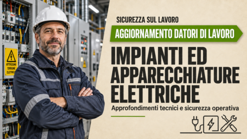 Aggiornamento formazione per datori di lavoro. Approfondimenti su impianti ed apparecchiature elettriche.