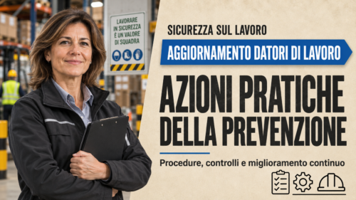 Aggiornamento formazione per datori di lavoro. Le azioni pratiche della prevenzione.