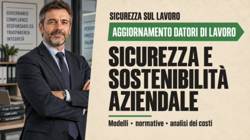 Aggiornamento formazione per datori di lavoro. Sicurezza e Sostenibilità Aziendale: Modelli, Normative e Analisi dei Costi