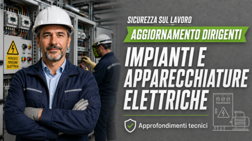 Aggiornamento formazione per dirigenti. Approfondimenti su impianti ed apparecchiature elettriche.