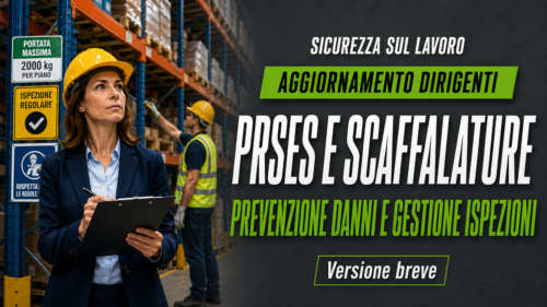 Aggiornamento formazione per dirigenti. PRSES e Sicurezza delle Scaffalature: Prevenzione dei Danni e Gestione delle Ispezioni (VERSIONE BREVE)