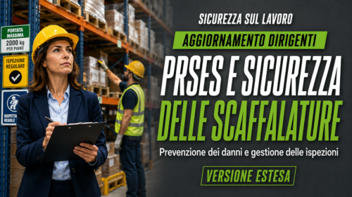 Aggiornamento formazione per dirigenti. PRSES e Sicurezza delle Scaffalature: Prevenzione dei Danni e Gestione delle Ispezioni. (VERSIONE ESTESA)