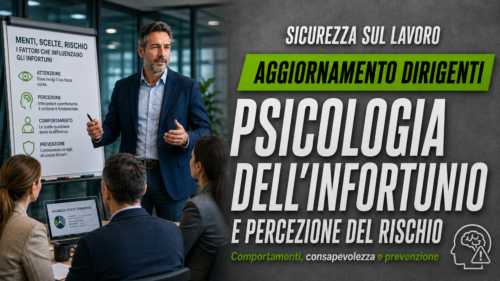 Aggiornamento formazione per dirigenti. La psicologia dell'infortunio e la percezione del rischio.
