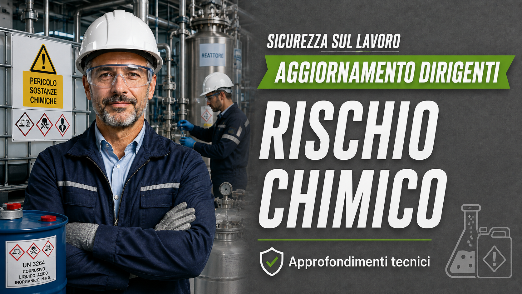 Aggiornamento formazione per dirigenti. Approfondimenti sul rischio chimico.