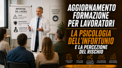 Aggiornamento formazione per lavoratori. La psicologia dell'infortunio e la percezione del rischio.