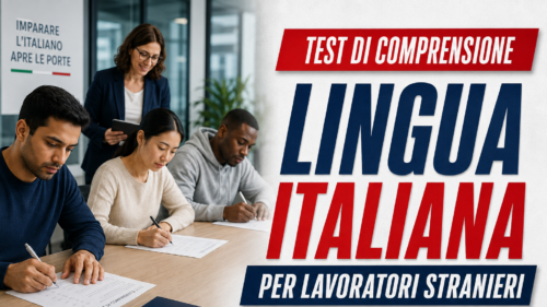 Test di comprensione della lingua Italiana per lavoratori stranieri