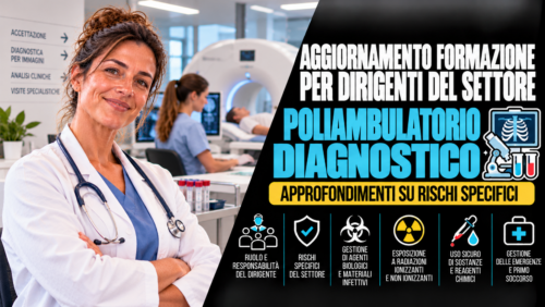 Aggiornamento formazione per dirigenti del settore poliambulatorio diagnostico. Approfondimenti su rischi specifici.
