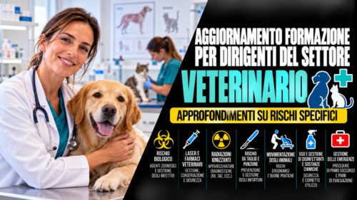 Aggiornamento formazione per dirigenti del settore veterinario. Approfondimenti su rischi specifici.